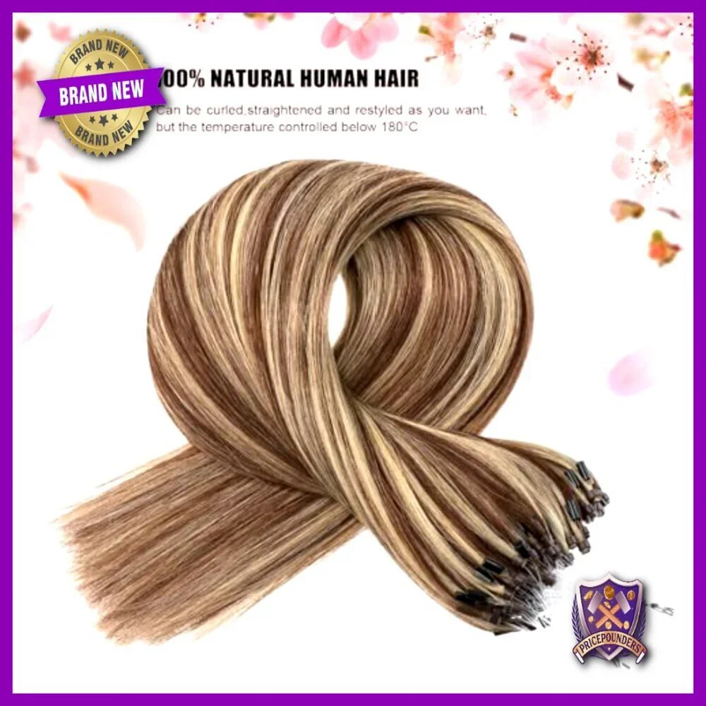 Silky Straight Human Hair Extensions 20 Inch 50g Micro Bead Remy